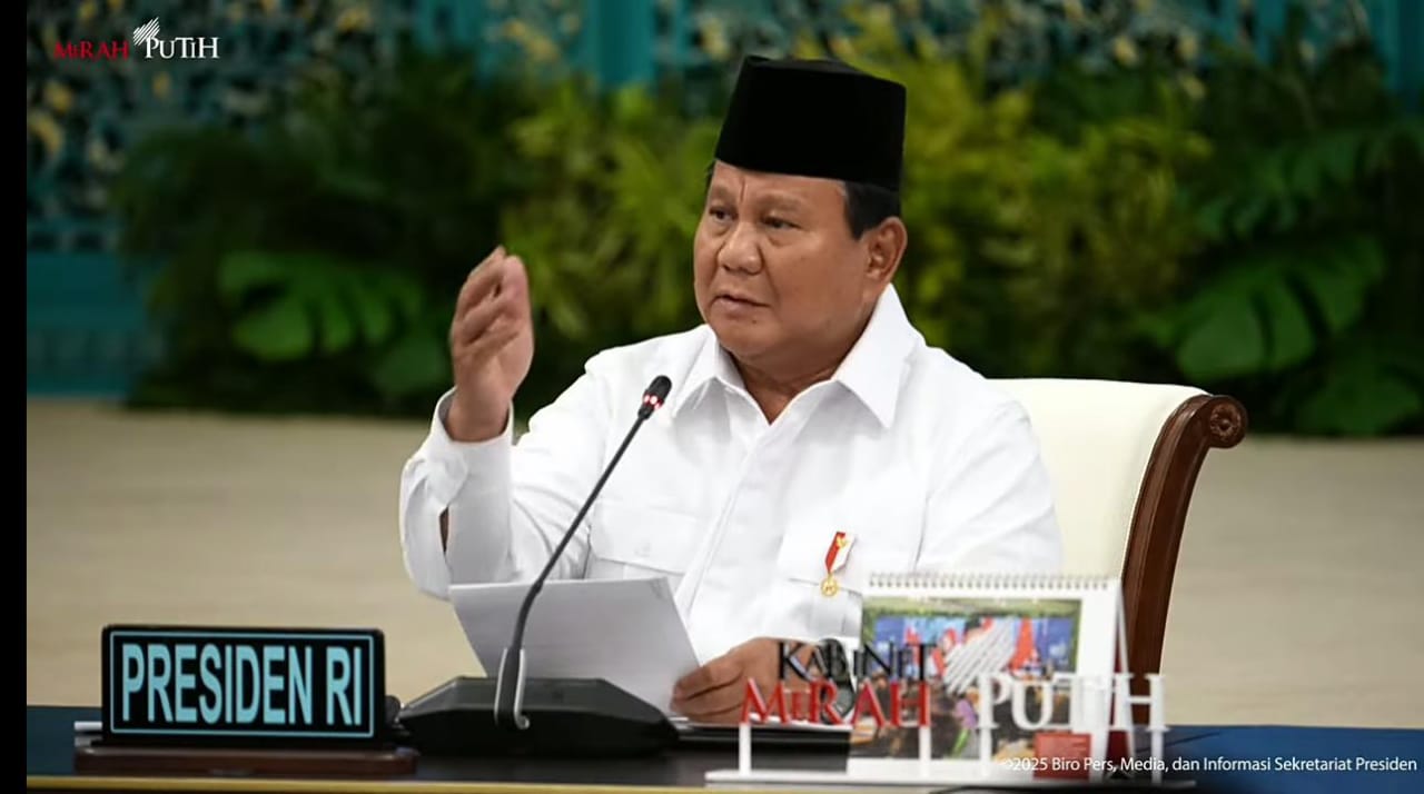 Presiden RI Prabowo Subianto. Dok: Eranasional/HO Tangkapan layar YouTube Setpres.